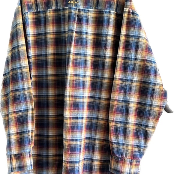 ARIAT MEN'S NIGEL STRETCH PLAID PRO BUTTON DOWN WESTERN SHIRT- Size XXL - Picture 4 of 10